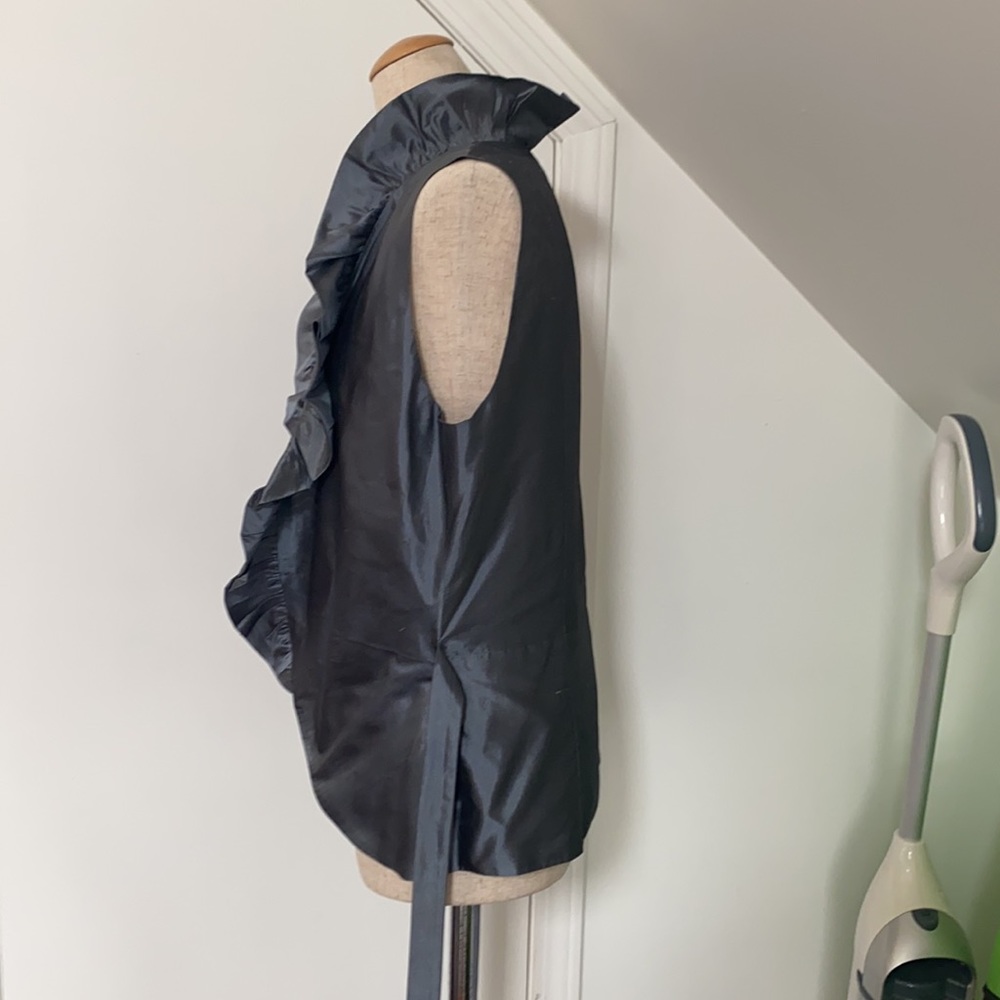 NWT!! Elizabeth Gillett Silk Taffeta Wrap Top - Picture 3 of 8